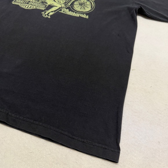 Harley Davidson Shirt Mens XL Black Pinup Girl Biker Visalia CA Motorcycle - Picture 6 of 16